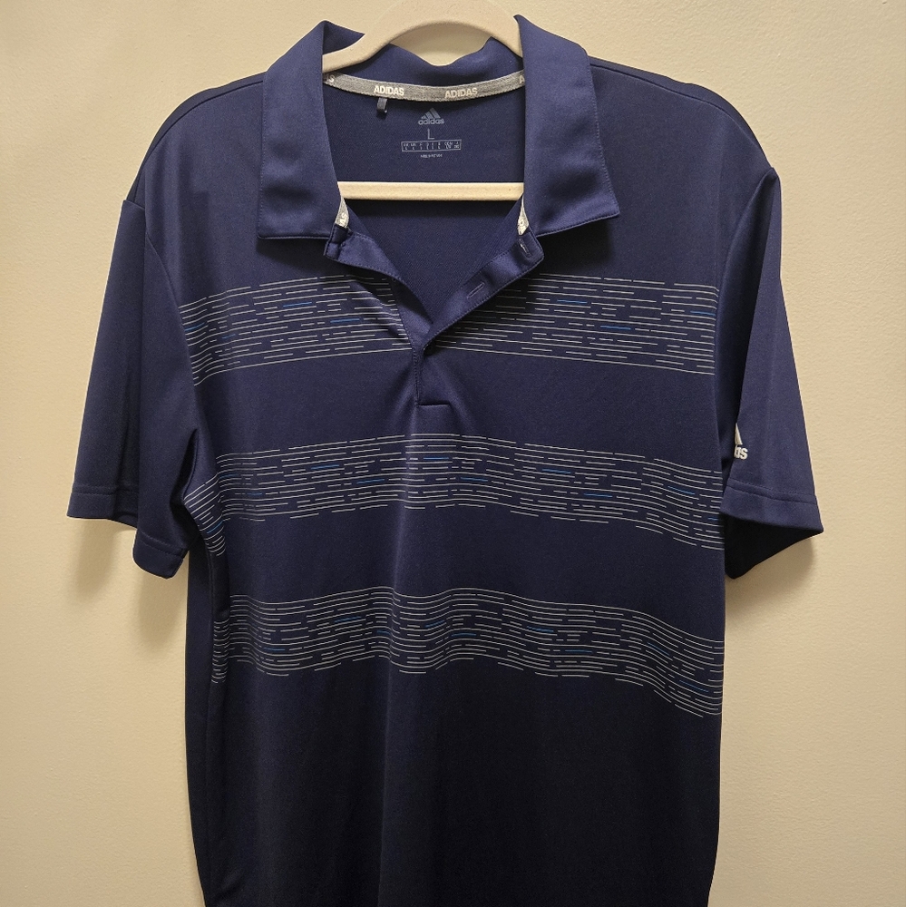Adidas Short sleeve Golf Polo shirt Size Large.